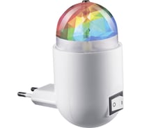 Светодиодная лампа-ночник, розеточная REV DISCO RGB 3W 32454 6
