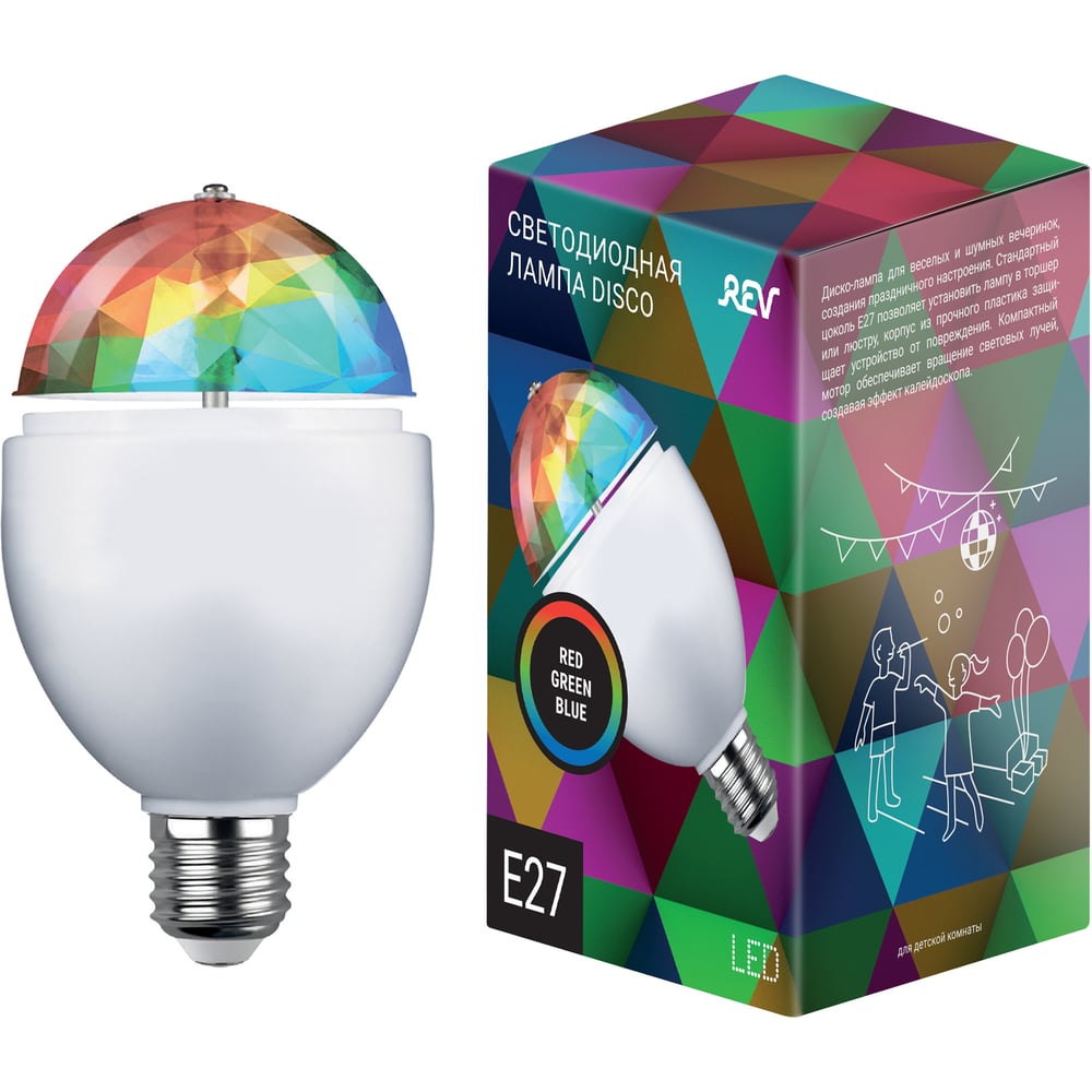 Светодиодная проекционная лампа REV DISCO RGB 3W 32452 2 - выгодная ...