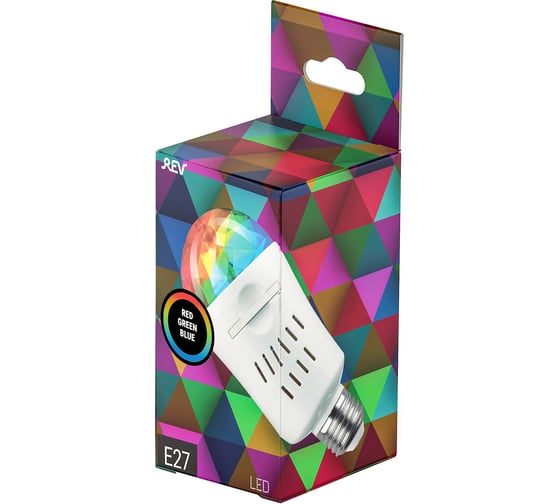 Светодиодная проекционная лампа REV DISCO RGB 4W со сменными паттернами 32453 9
