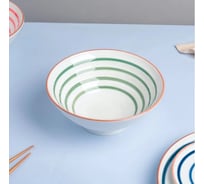 Набор тарелок Homium Kitchen Collection, глубокая, белый, D20 см, полосы, 2 шт. set2Bowl02Blue