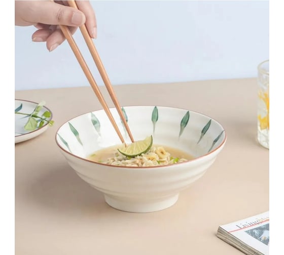 Набор тарелок Homium Kitchen Collection, глубокая, белый, D20 см, капли, 2 шт. set2Bowl01Blue