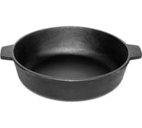 Жаровня-сотейник Davr Metall диаметр 26 см, высота 6 см, чугунная, с двумя ручками жаровня(260х60)