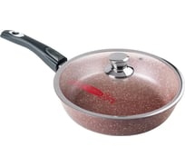 Сковорода Горница 200/51 мм, шоколад, съемная ручка, с крышкой ТБ17645