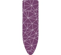 Чехол для гладильной доски InHome 1300x550, с поролоном, антипригарное покрытие, линии на сиреневом INHIBC2/4
