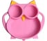 Силиконовая детская секционная тарелка Homium Animals, розовый, сова silplate01pink 1