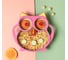 Силиконовая детская секционная тарелка Homium Animals, розовый, сова silplate01pink 2