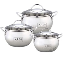 Набор кастрюль ARDI Kuche из нержавеющей стали 6 предметов AR-611 4 00-00014783
