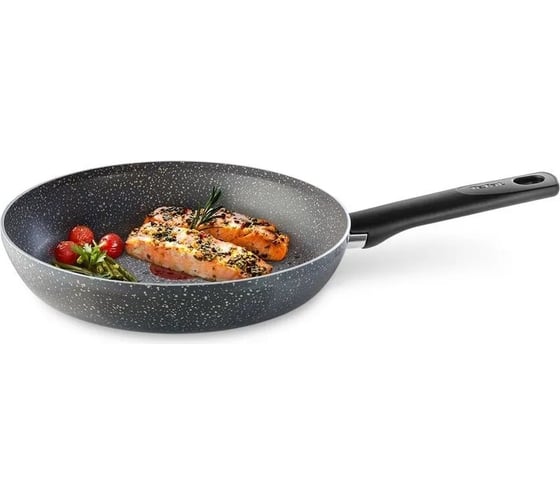 Сковорода TEFAL Natural Cook 04211928 круглая 28 см несъемная ручка с крышкой серый 9100046102 1688944