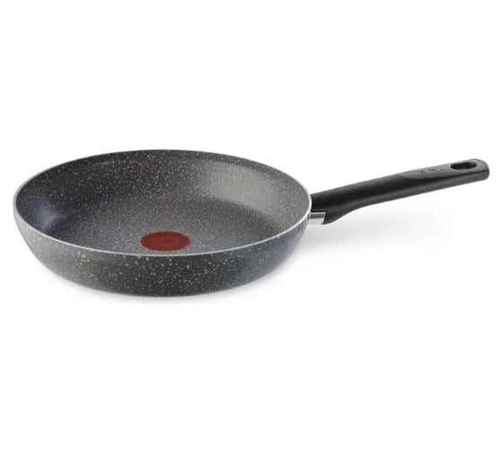 Сковорода TEFAL Natural Cook 04211924 круглая 24 см несъемная ручка с крышкой серый 9100046100 1685531