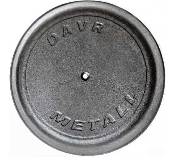 Чугунная сковорода Davr Metall davrmetall 30 см, высота 6 см, с отверстием сковорода(300х60)(с отверстием)