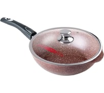 Сотейник Горница 280/82мм шоколад съемная ручка с крышкой ПД36718