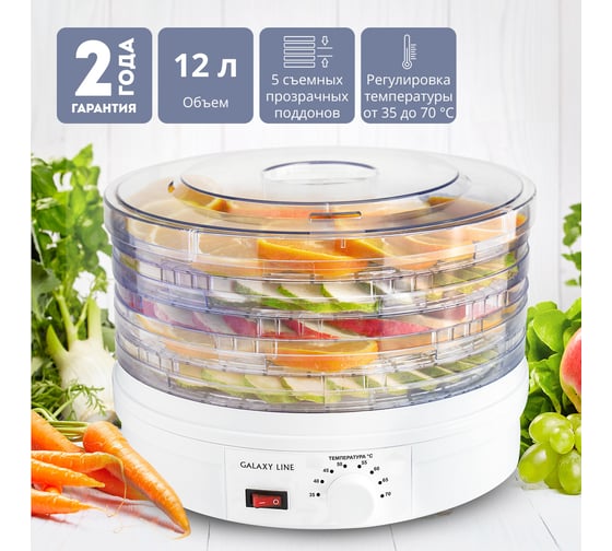 Электрическая сушилка для овощей и фруктов Galaxy Line gl 2633 7020926330