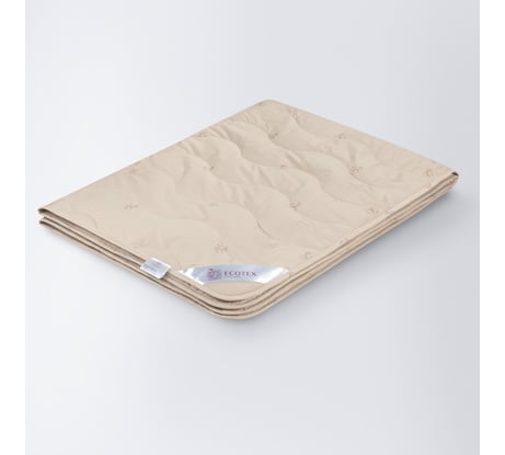 Стеганое одеяло Ecotex Караван облегченное, верблюжья шерсть, 2 спальное, 172x205 ООВТ2 4607132575138
