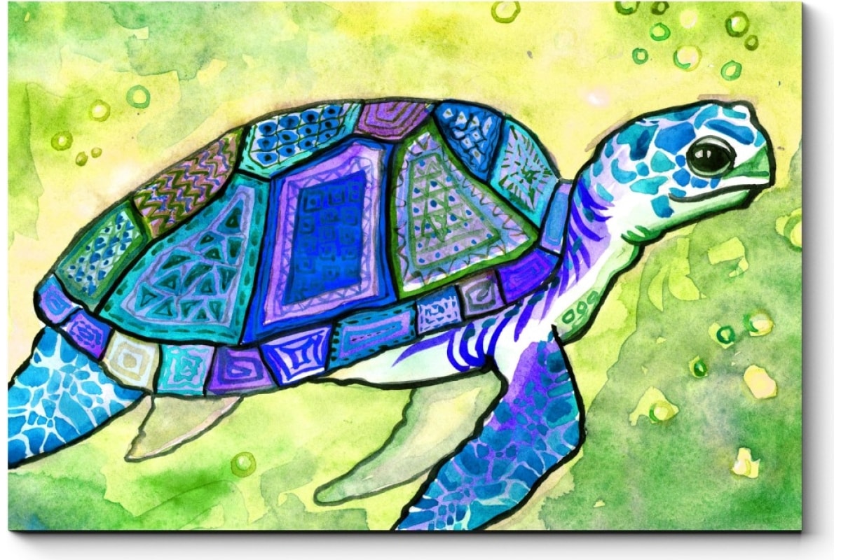 Картина Picsis Голубая черепаха 660x430x40 1311-9866970 - выгодная цена,  отзывы, характеристики, фото - купить в Москве и РФ