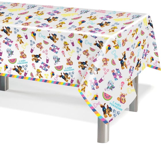 Одноразовая скатерть Дон Баллон щенячий патруль, 137x183 см, 1 шт. 501239 1