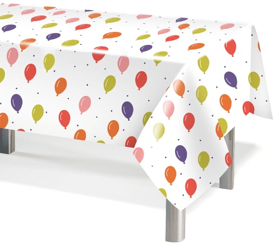 Одноразовая скатерть Дон Баллон шарики, разноцветный, 120x180 см, 1 шт. 6231782 1