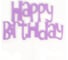 Топпер Волна веселья Happy Birthday шрифт граффити, Сиреневый, 11x14 см, 1 шт 615179 1