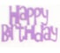 Топпер Волна веселья Happy Birthday шрифт граффити, Сиреневый, 11x14 см, 1 шт 615179 4