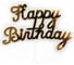 Топпер Волна веселья Happy Birthday, золото/прозрачный, металлик, 14x15 см, 1 шт 615138 1