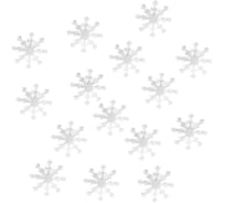 Декоративное украшение Волна веселья Снежинки, 2.5 см, белый, 25 шт 6230829
