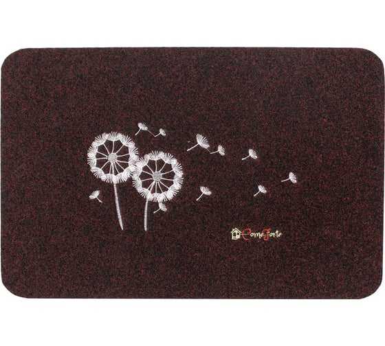 Влаговпитывающий коврик ComeForte «ВЕЛЮР» Одуванчик 40x60см Чёрный TCLR/W-1001 1