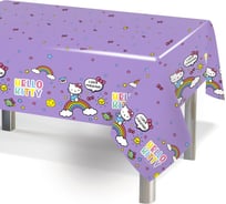 Скатерть Волна веселья одноразовая, Hello Kitty, сиреневый, 120x180 см, 1 шт 501308