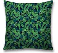 Декоративная наволочка на молнии JoyArty чехол на подушку "Множество экзотических листьев” 45x45 см sl_50575