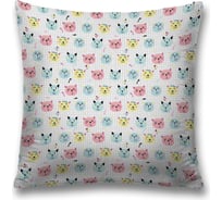 Декоративная наволочка на молнии JoyArty чехол на подушку "Мордочки котов” 45x45 см sl_423831