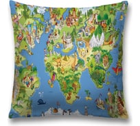 Декоративная наволочка JoyArty "Карта познания" на молнии, 45x45 см  sl_244935