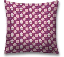 Декоративная наволочка JoyArty "Кофе с пирожным" чехол на молнии, 45x45 см sl_422666