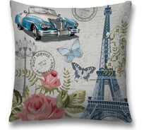 Декоративная наволочка на молнии JoyArty чехол на подушку "Элигантный Париж” 45x45 см sl_423826