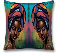 Декоративная наволочка на молнии JoyArty чехол на подушку "Африканка” 45x45 см sl_425003