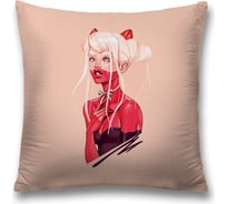 Декоративная наволочка на молнии JoyArty чехол на подушку "Девушка дьявол” 45x45 см sl_423866