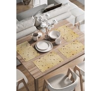 Набор прямоугольных тканевых салфеток на стол для сервировки JoyArty Карта полета плейсмат, 30x46 см, 4шт. ser002_423755_30x46