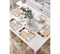 Салфетки на стол для сервировки JoyArty прямоугольные, плейсмат Котовечеринка, 32x46 см, в комплекте 4шт. np_423828