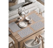 Набор прямоугольных тканевых салфеток на стол для сервировки JoyArty Осьминоги танцуют плейсмат, 30x46 см, 4шт. ser002_423839_30x46