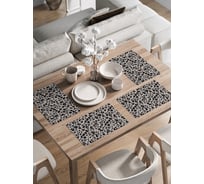 Набор прямоугольных тканевых салфеток на стол для сервировки JoyArty Настроение кошка плейсмат, 30x46 см, 4шт. ser002_423849_30x46