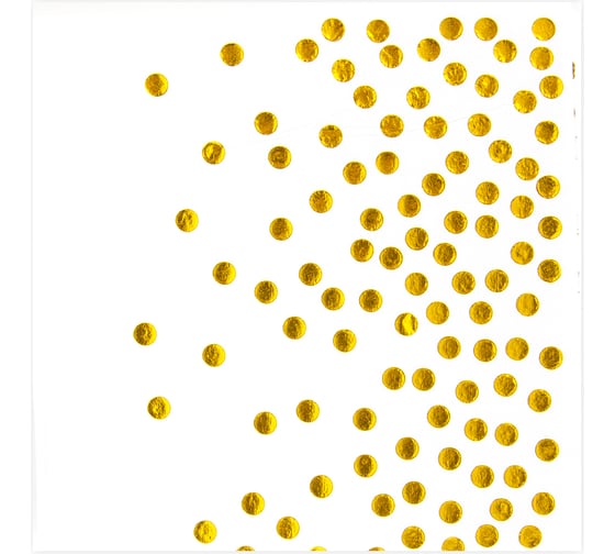 Салфетки Волна веселья Конфетти белый/золото, металлик, 33x33 см, 12 шт. 623576 1
