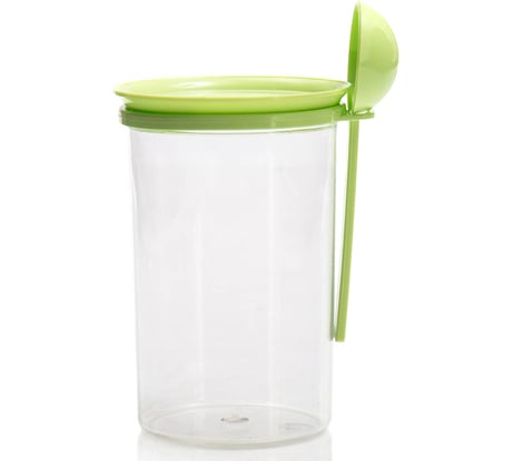 Банка для сыпучих продуктов Полимербыт с ложкой 0.7 л 433060000