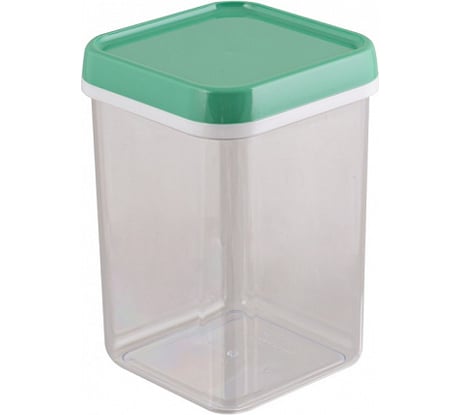 Банка для сыпучих продуктов Полимербыт квадратная 1.2 л 432670000