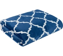 Покрывало-плед Guten Morgen Шерпа, Жаккардовый, Беатриче синий, 130x150 см Пш-Бсин-130-150