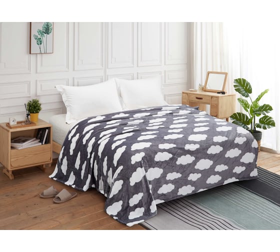 Покрывало-плед для детей Guten Morgen Велсофт, Облака, 150x200 см Пфобл-150-200