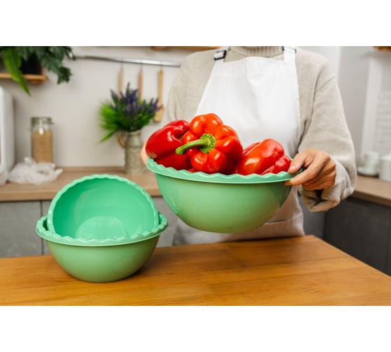 Набор мисок Полимербыт LAOLA MAXI 3 шт., 2л+3л+4.5 л 436890300