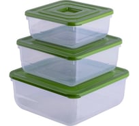 Комплект контейнеров Полимербыт PRACTIC 3 шт., 0.85+1.5+ 2.3 л 438873100