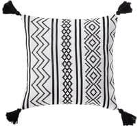 Декоративная подушка Moroshka nomads 45x45 см, на потайной молнии, белый/черный 915-201-02