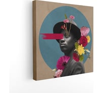 Картина Симфония Девушка с цветами 40х40 см 1-141