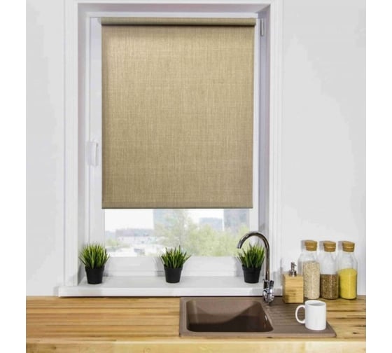 Рулонная штора LM DECOR lm 40-03 темный лен 90x160 см 4003090 1