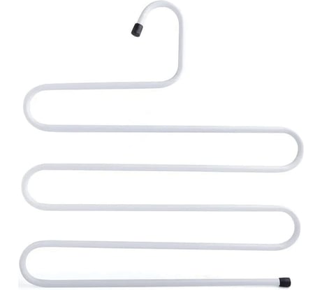 Вешалка для брюк и одежды BRABIX Змейка, 5 секций, 34x36 см, белая 608465