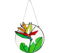Украшение для окна Inbloom витражное "Каменный цветок", 13x14 см, акрил 153-158