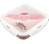 Контейнер Tramp силиконовый, с ловилкой, 400 мл, терракотовый TRC-144